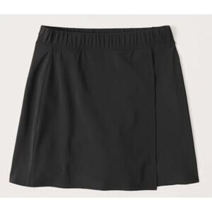 abercrombie fitch traveler wrap black athletic skort